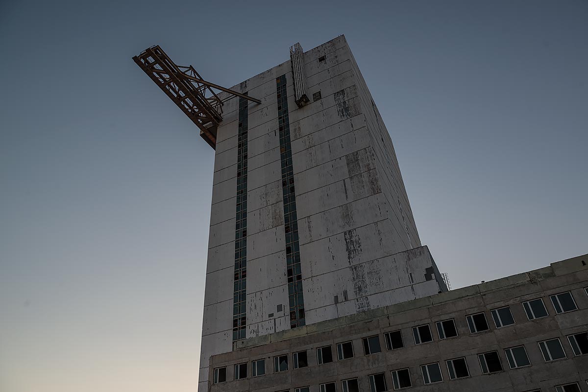 space junk #21, kazakhstan, 2016 (the sdi-building was the dynamic testing stand and 170m high. inside is the energia-buran rocket resting since 25y)