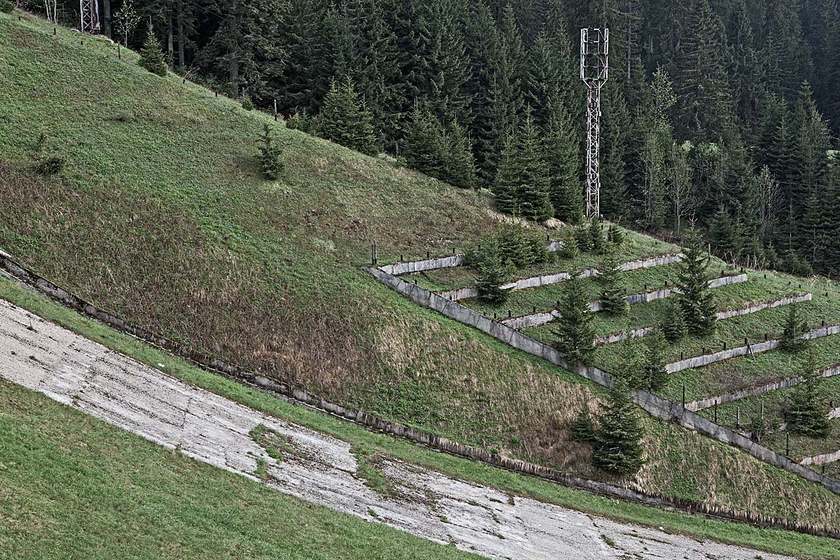waiting for the echo, olympic spirit #5, bosnia herzegovina, 2011 (ski jump winter games 1984)