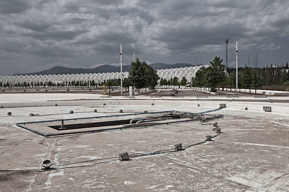 supply shut-off, olympic spirit #30, summer games 2004, greece, 2011 (after not even 10 years the parts of the olympic park is in very bad shape and looks abandoned)